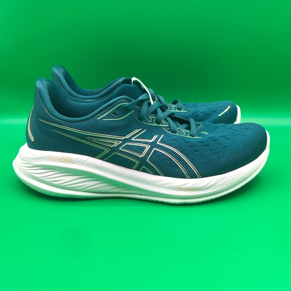 Teal and Black ASICS Women's Gel-Cumulus 26 Running Shoes Rich Teal/Pale Mint - Picture 1 of 9